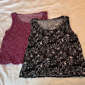 Garnet Hill Linen tank top lot of 2